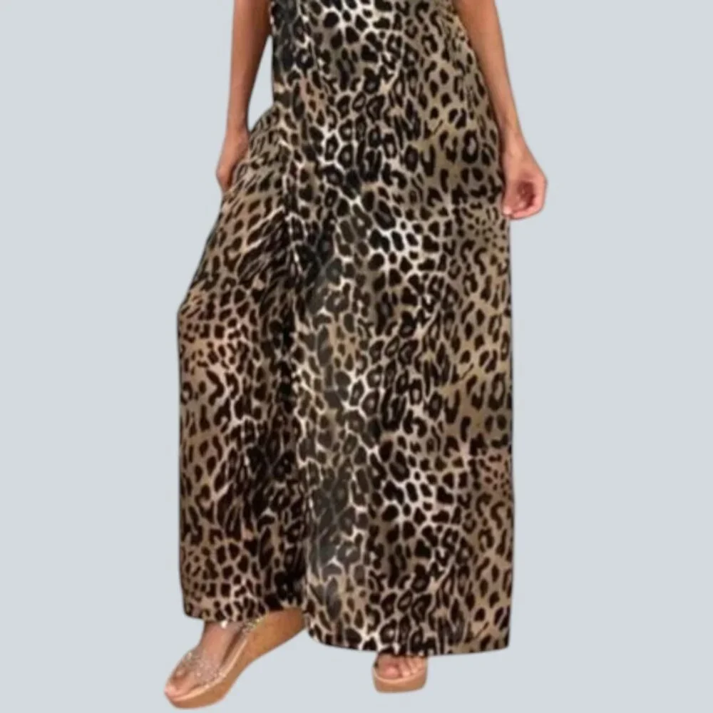 BOSTON PROPER LEOPARD PRINT DRAPE FRONT JUMPSUIT - Picture 4 of 9